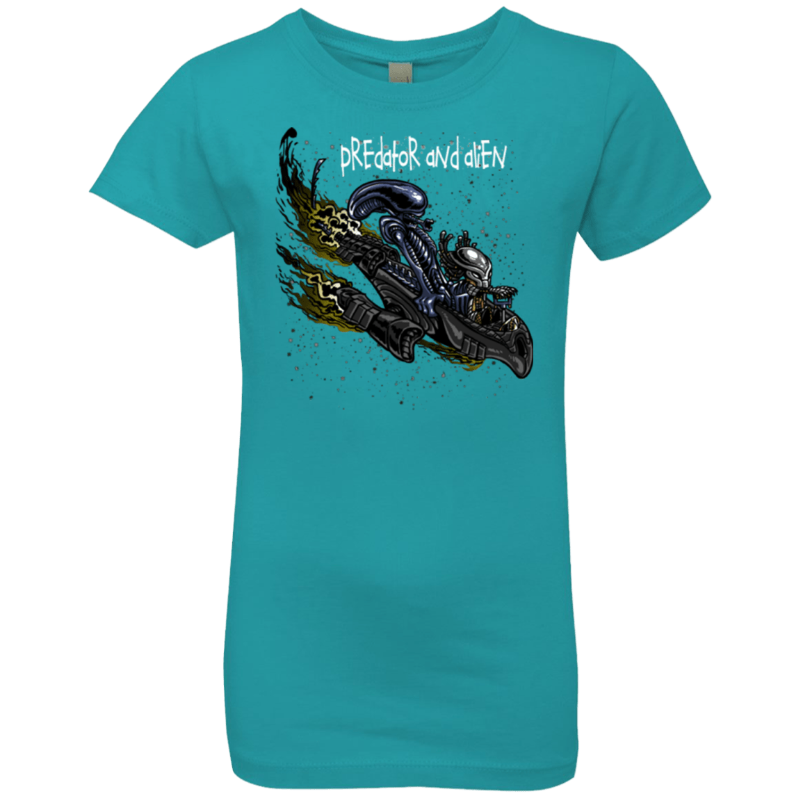 T-Shirts Tahiti Blue / YXS Predator and Alien Girls Premium T-Shirt