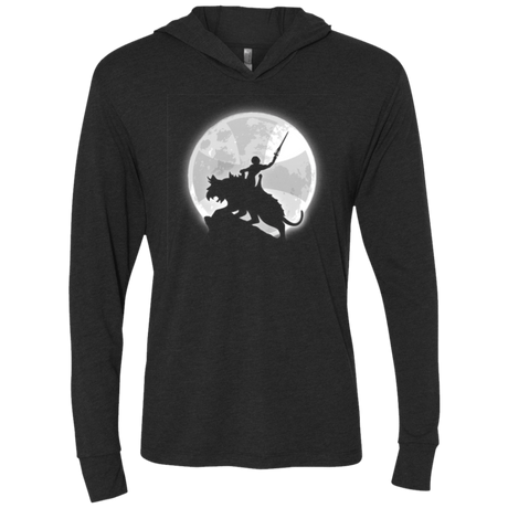 T-Shirts Vintage Black / X-Small Prince under the moon Triblend Long Sleeve Hoodie Tee