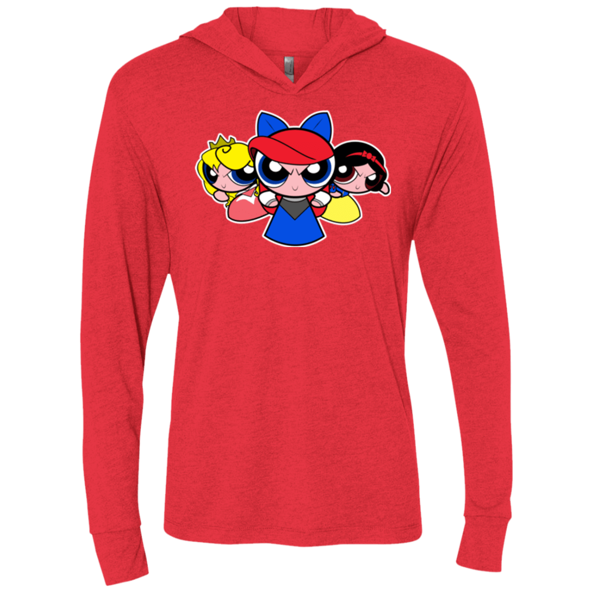 T-Shirts Vintage Red / X-Small Princess Puff Girls Triblend Long Sleeve Hoodie Tee
