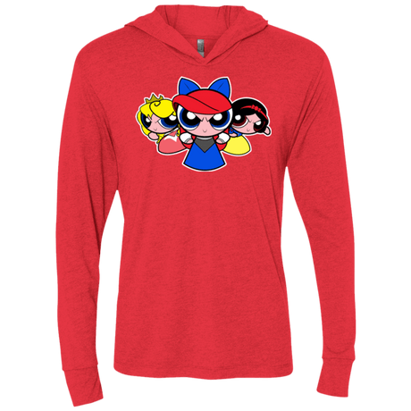 T-Shirts Vintage Red / X-Small Princess Puff Girls Triblend Long Sleeve Hoodie Tee