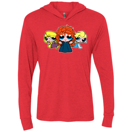 T-Shirts Vintage Red / X-Small Princess Puff Girls2 Triblend Long Sleeve Hoodie Tee