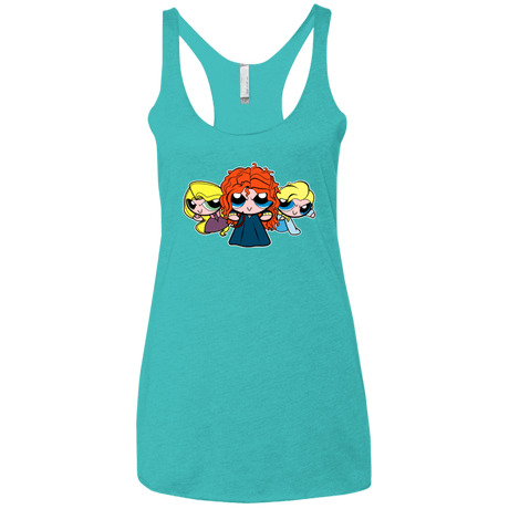 T-Shirts Tahiti Blue / X-Small Princess Puff Girls2 Women's Triblend Racerback Tank