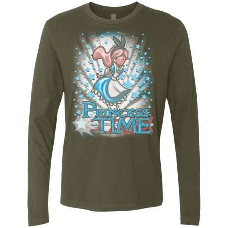 T-Shirts Military Green / Small Princess Time Alice Men's Premium Long Sleeve