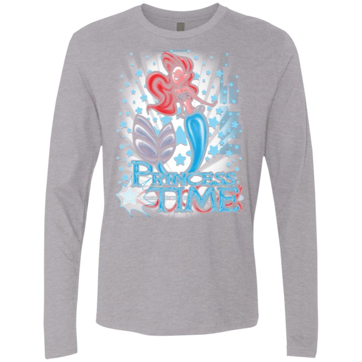 T-Shirts Heather Grey / Small Princess Time Ariel Men's Premium Long Sleeve