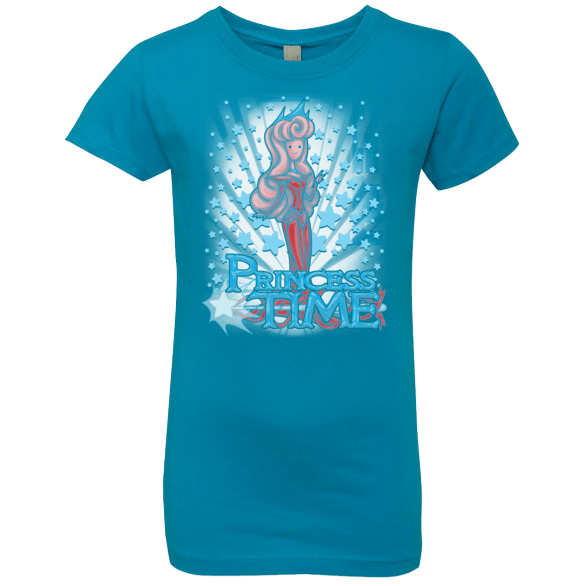 T-Shirts Turquoise / YXS Princess Time Aurora Girls Premium T-Shirt