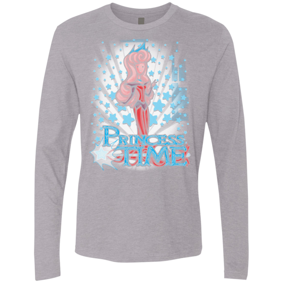 T-Shirts Heather Grey / Small Princess Time Aurora Men's Premium Long Sleeve