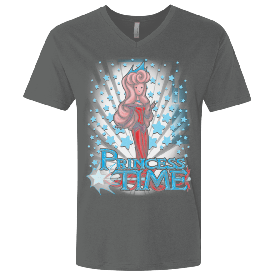 T-Shirts Heavy Metal / X-Small Princess Time Aurora Men's Premium V-Neck