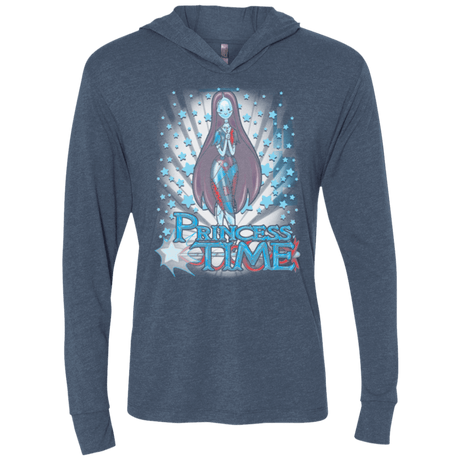 T-Shirts Indigo / X-Small Princess Time Sally Triblend Long Sleeve Hoodie Tee