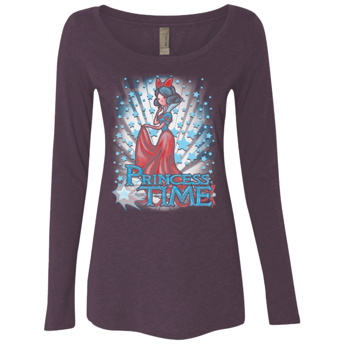 T-Shirts Vintage Purple / Small Princess Time Snow White Women's Triblend Long Sleeve Shirt