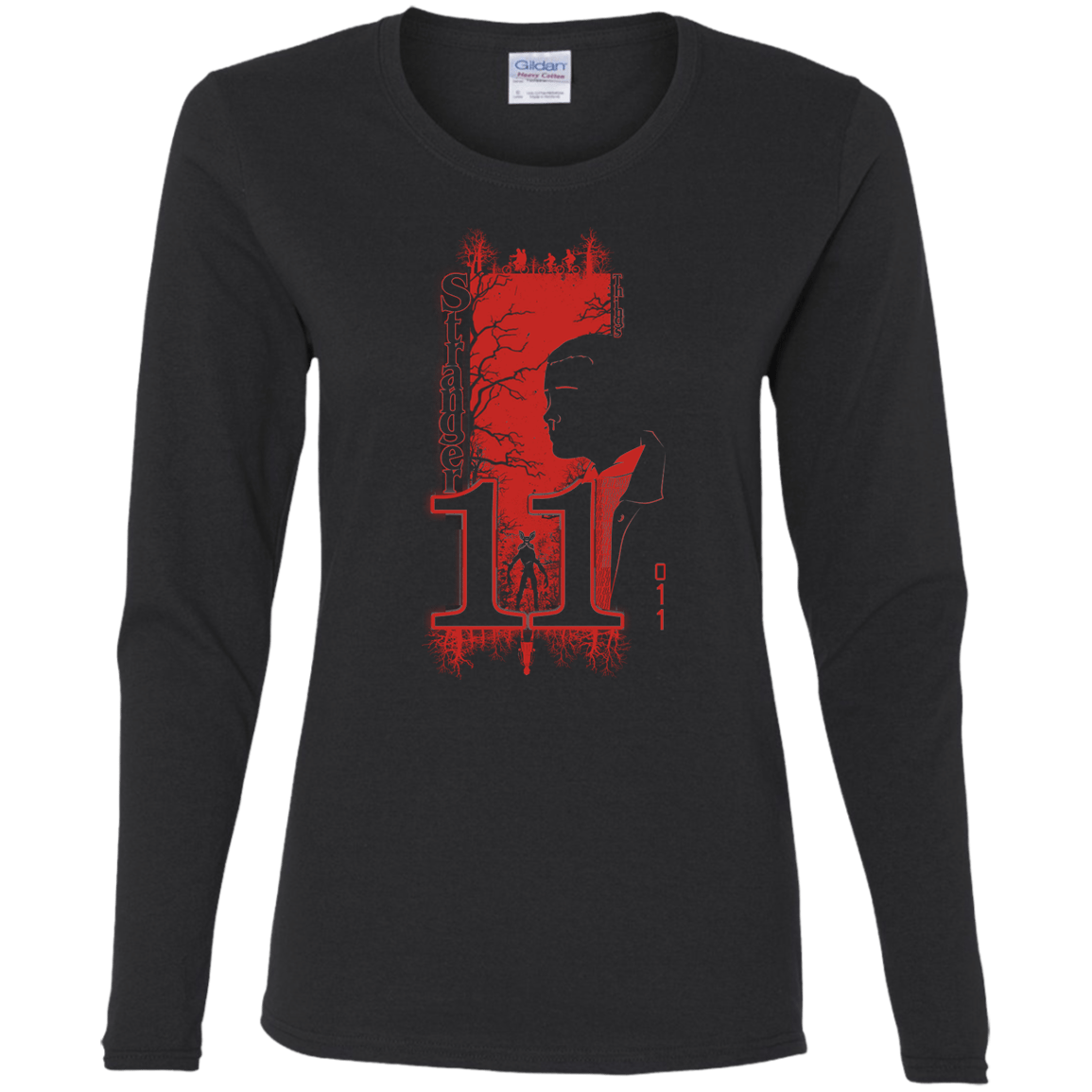 T-Shirts Black / S Profile-Stranger Things 11 Women's Long Sleeve T-Shirt
