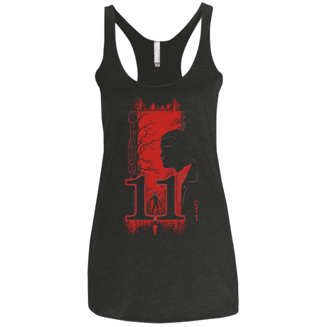 T-Shirts Vintage Black / X-Small Profile-Stranger Things 11 Women's Triblend Racerback Tank