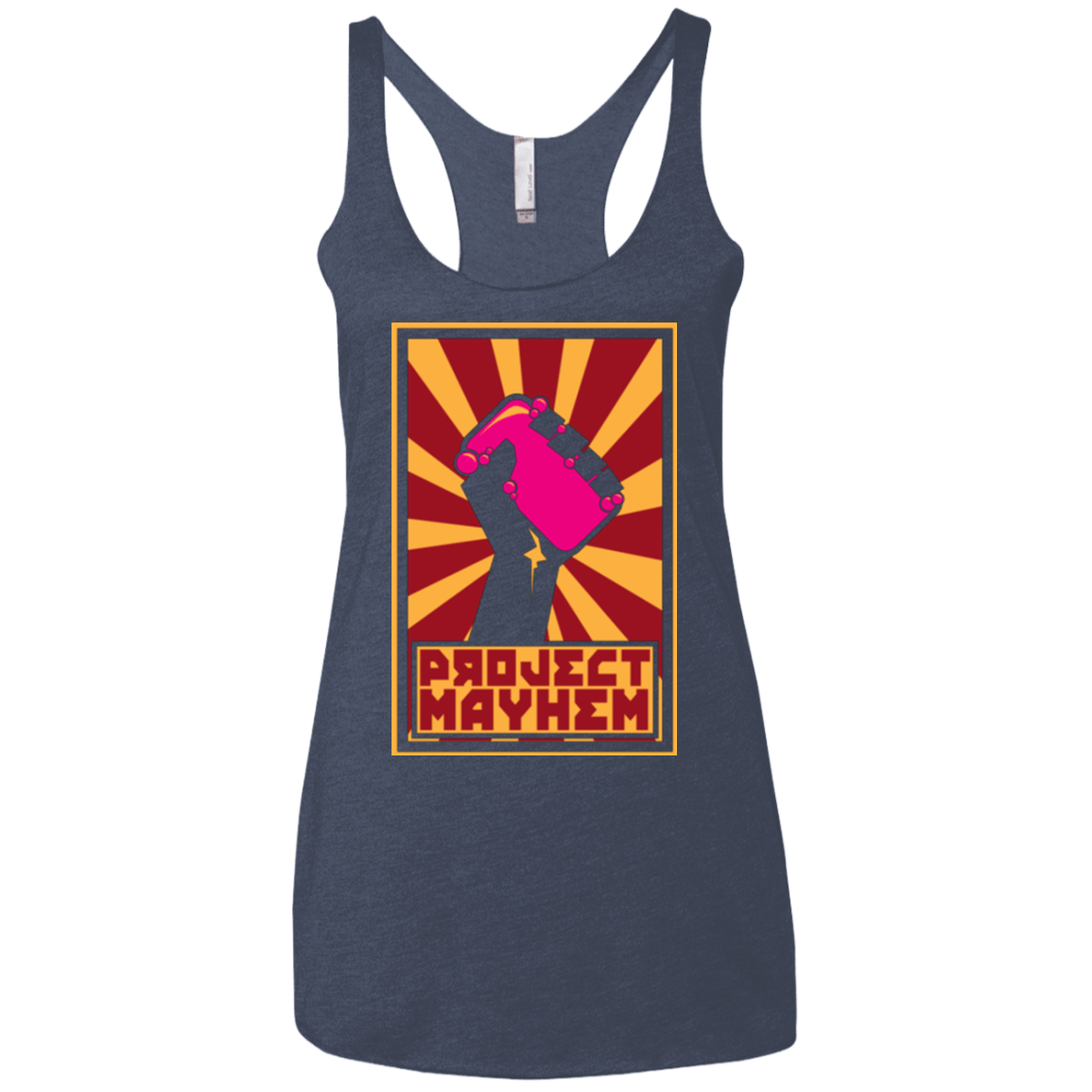 T-Shirts Vintage Navy / X-Small Project Mayhem Women's Triblend Racerback Tank