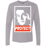 T-Shirts Heather Grey / S PROTECT Men's Premium Long Sleeve