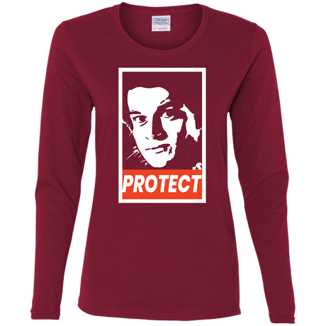 T-Shirts Cardinal / S PROTECT Women's Long Sleeve T-Shirt