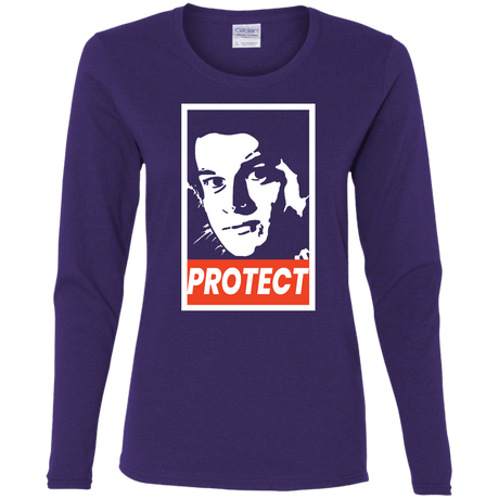 T-Shirts Purple / S PROTECT Women's Long Sleeve T-Shirt