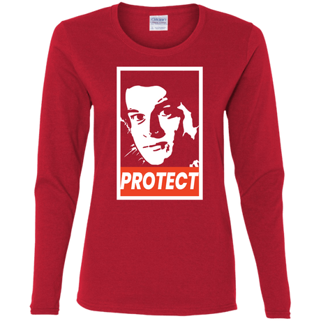 T-Shirts Red / S PROTECT Women's Long Sleeve T-Shirt