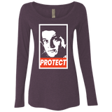 T-Shirts Vintage Purple / S PROTECT Women's Triblend Long Sleeve Shirt