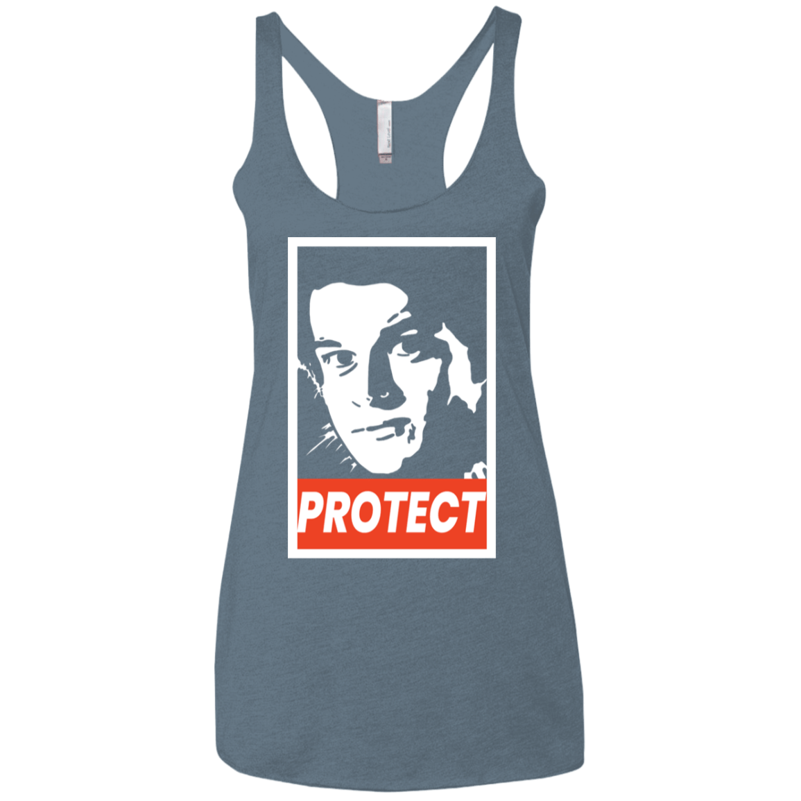 T-Shirts Indigo / X-Small PROTECT Women's Triblend Racerback Tank