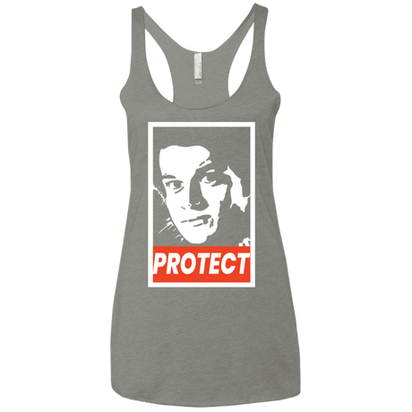 T-Shirts Venetian Grey / X-Small PROTECT Women's Triblend Racerback Tank
