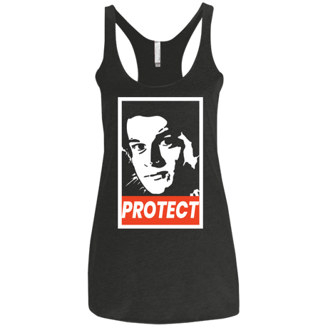 T-Shirts Vintage Black / X-Small PROTECT Women's Triblend Racerback Tank