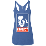 T-Shirts Vintage Royal / X-Small PROTECT Women's Triblend Racerback Tank