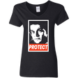 T-Shirts Black / S PROTECT Women's V-Neck T-Shirt