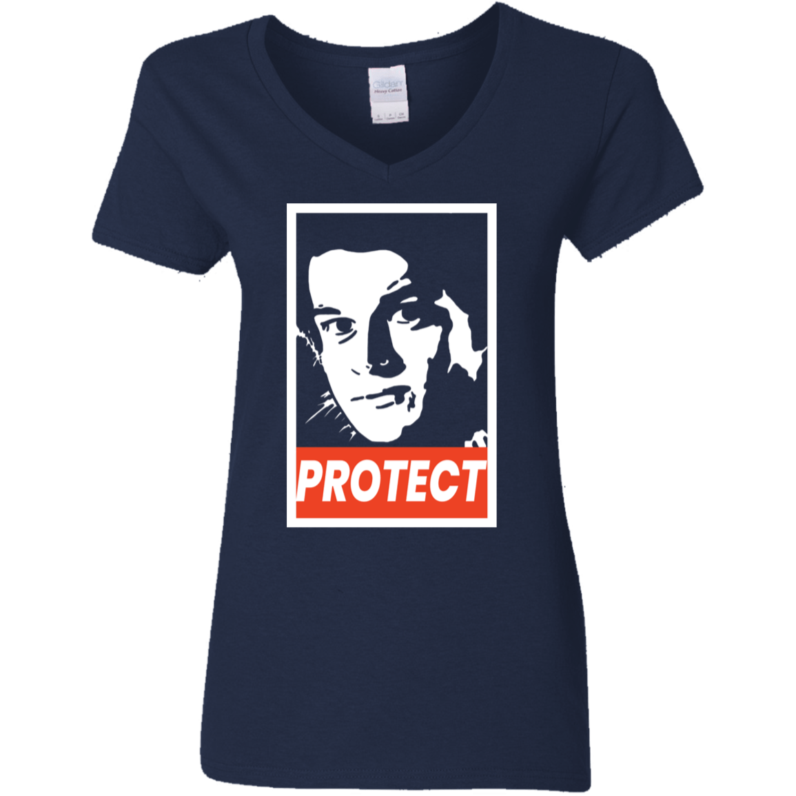 T-Shirts Navy / S PROTECT Women's V-Neck T-Shirt