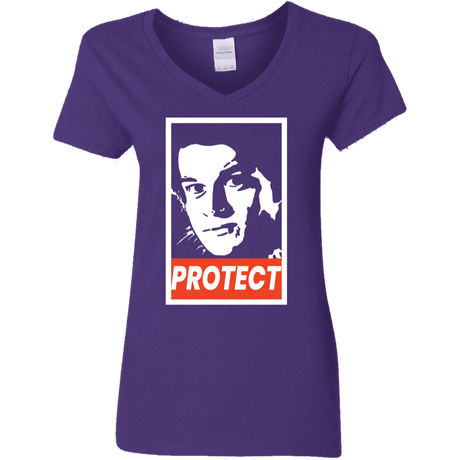 T-Shirts Purple / S PROTECT Women's V-Neck T-Shirt