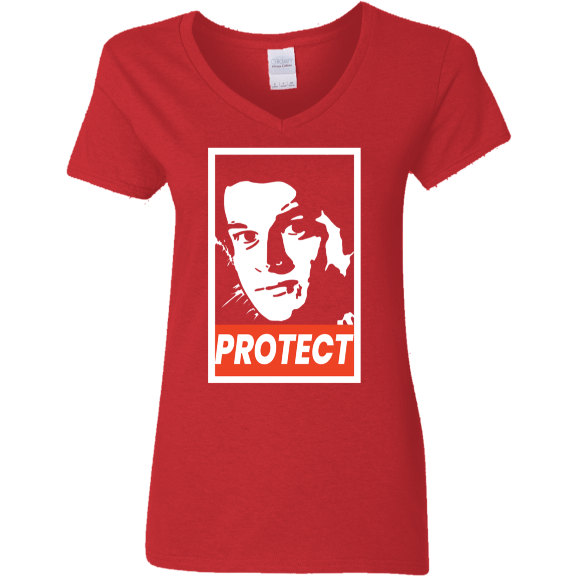 T-Shirts Red / S PROTECT Women's V-Neck T-Shirt