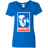 T-Shirts Royal / S PROTECT Women's V-Neck T-Shirt