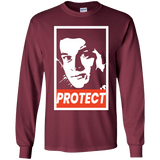 T-Shirts Maroon / YS PROTECT Youth Long Sleeve T-Shirt