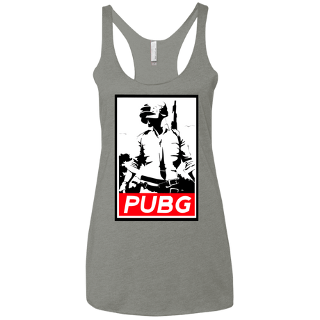 T-Shirts Venetian Grey / X-Small PUBG Women's Triblend Racerback Tank
