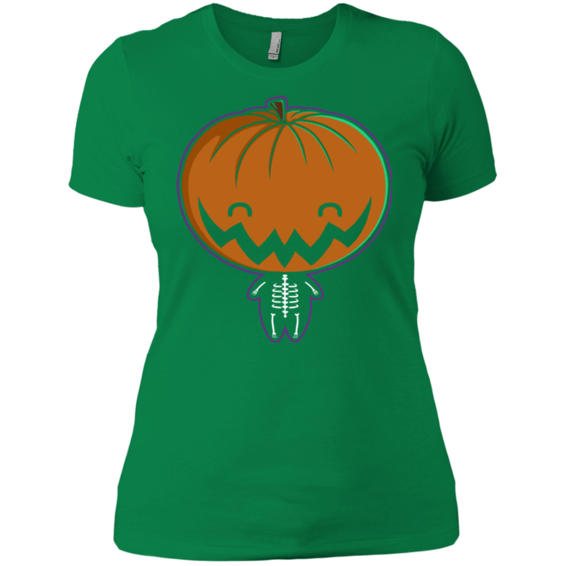 T-Shirts Kelly Green / X-Small Pumpkin Head Women's Premium T-Shirt