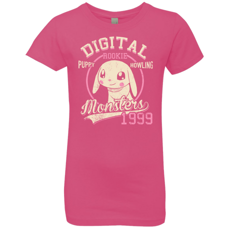 T-Shirts Hot Pink / YXS Puppy Howling Girls Premium T-Shirt