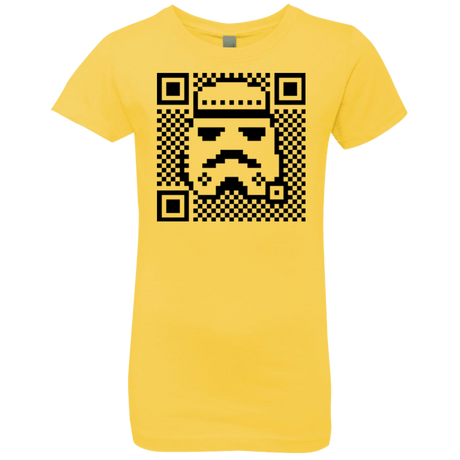 T-Shirts Vibrant Yellow / YXS QR trooper Girls Premium T-Shirt