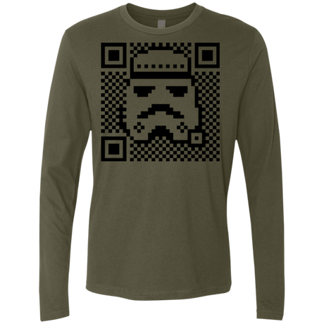 T-Shirts Military Green / Small QR trooper Men's Premium Long Sleeve