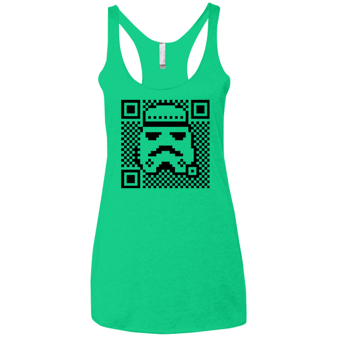 T-Shirts Envy / X-Small QR trooper Women's Triblend Racerback Tank