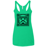 T-Shirts Envy / X-Small QR trooper Women's Triblend Racerback Tank