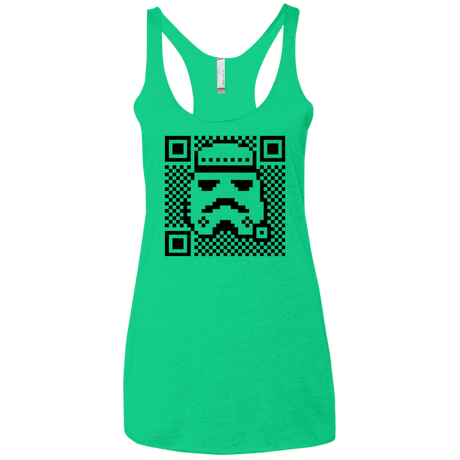 T-Shirts Envy / X-Small QR trooper Women's Triblend Racerback Tank