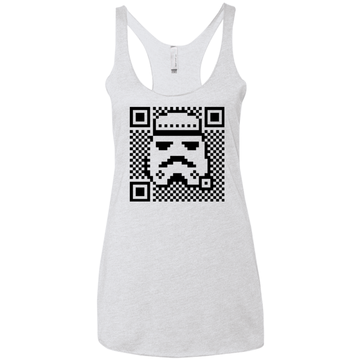 T-Shirts Heather White / X-Small QR trooper Women's Triblend Racerback Tank