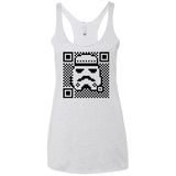 T-Shirts Heather White / X-Small QR trooper Women's Triblend Racerback Tank