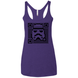 T-Shirts Purple / X-Small QR trooper Women's Triblend Racerback Tank