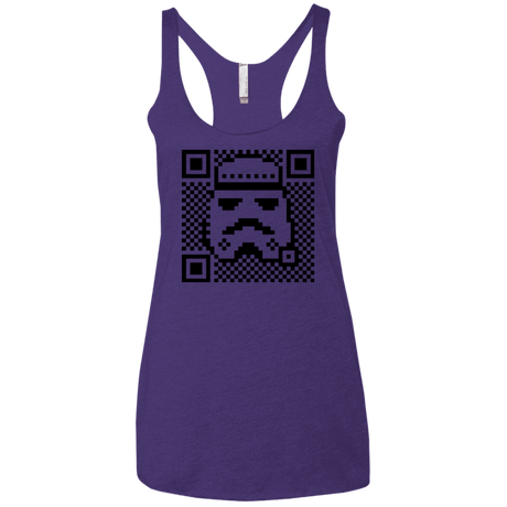 T-Shirts Purple / X-Small QR trooper Women's Triblend Racerback Tank