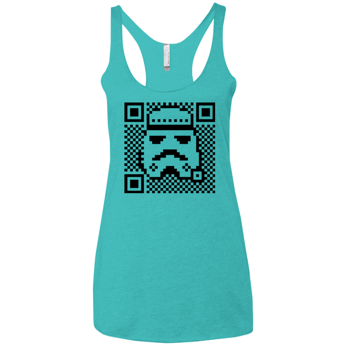 T-Shirts Tahiti Blue / X-Small QR trooper Women's Triblend Racerback Tank