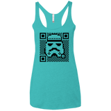 T-Shirts Tahiti Blue / X-Small QR trooper Women's Triblend Racerback Tank