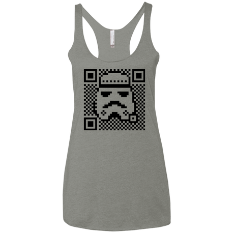 T-Shirts Venetian Grey / X-Small QR trooper Women's Triblend Racerback Tank