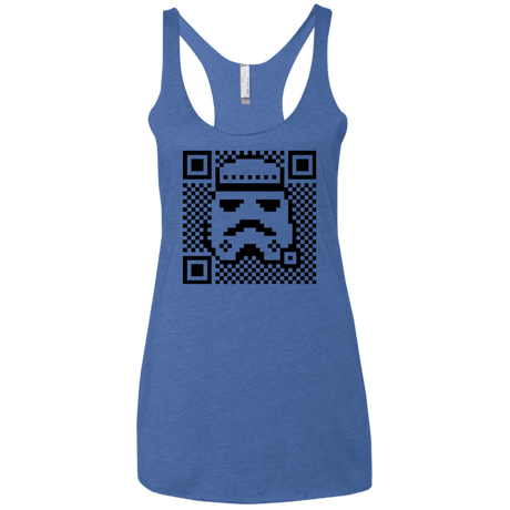 T-Shirts Vintage Royal / X-Small QR trooper Women's Triblend Racerback Tank