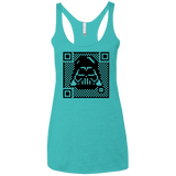 T-Shirts Tahiti Blue / X-Small QR vader Women's Triblend Racerback Tank