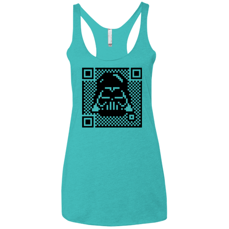 T-Shirts Tahiti Blue / X-Small QR vader Women's Triblend Racerback Tank