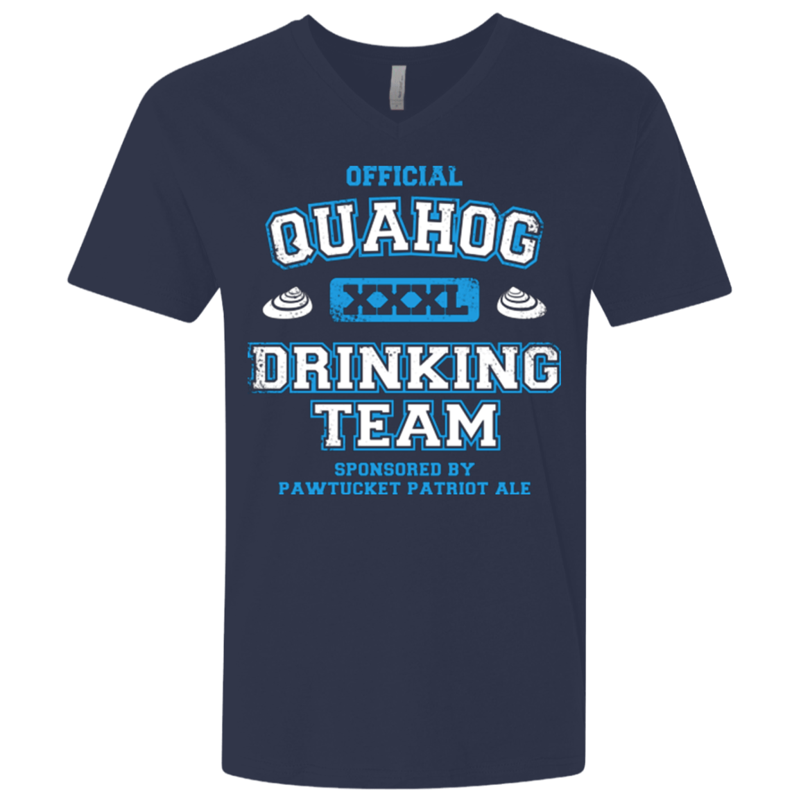 T-Shirts Midnight Navy / X-Small Quahog Drinking Team Men's Premium V-Neck